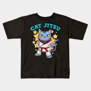 MMA Karate Cat Kitten Martial Arts Jujutsu Kids T-Shirt